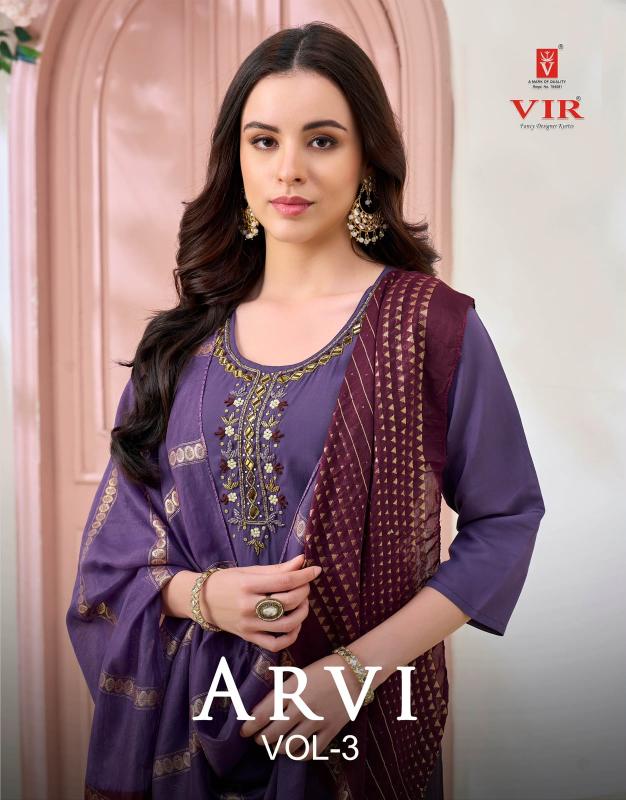 Vir arvi vol 7 wholesale price small size rayan kurtied